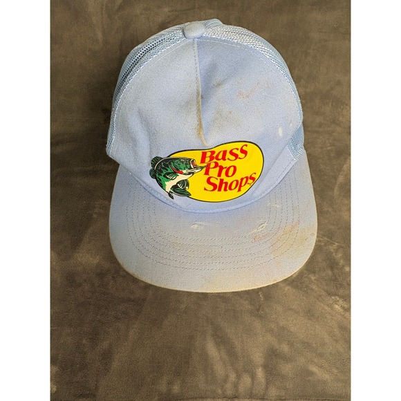 Bass Pro Shops Other - Bass Pro Shops Unisex Trucker Hat One Size Light Blue Mesh Snapback Logo Patch